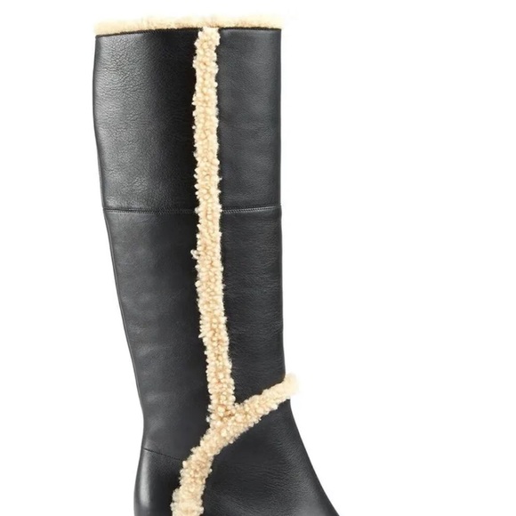 Gucci Shearling Trim Knee High Black Boots 39 ❤️💚 - Picture 3 of 16